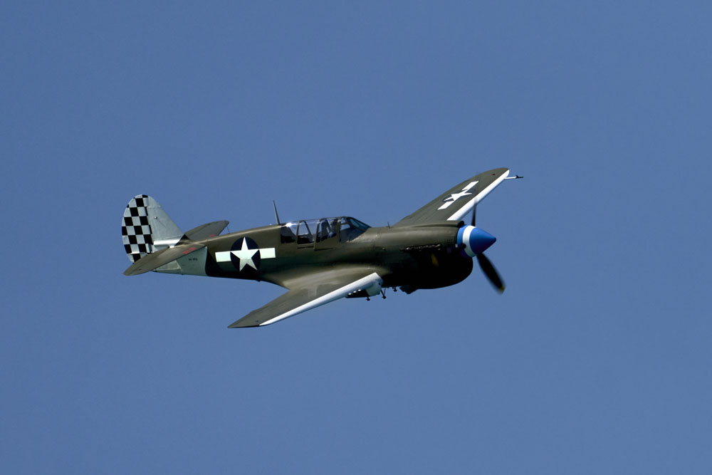 Kittyhawk plane flying