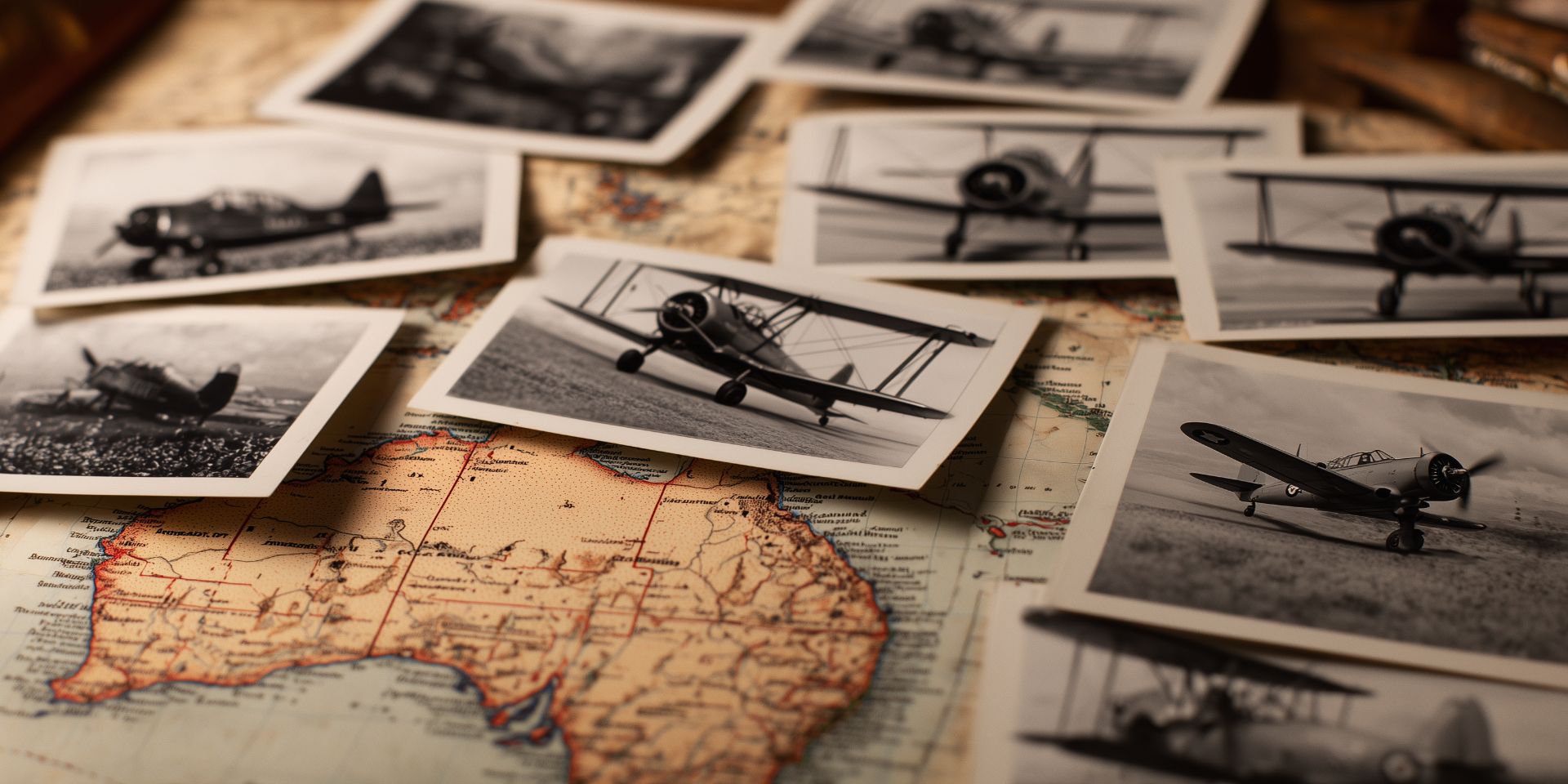Photo gallery montage of WWII planes